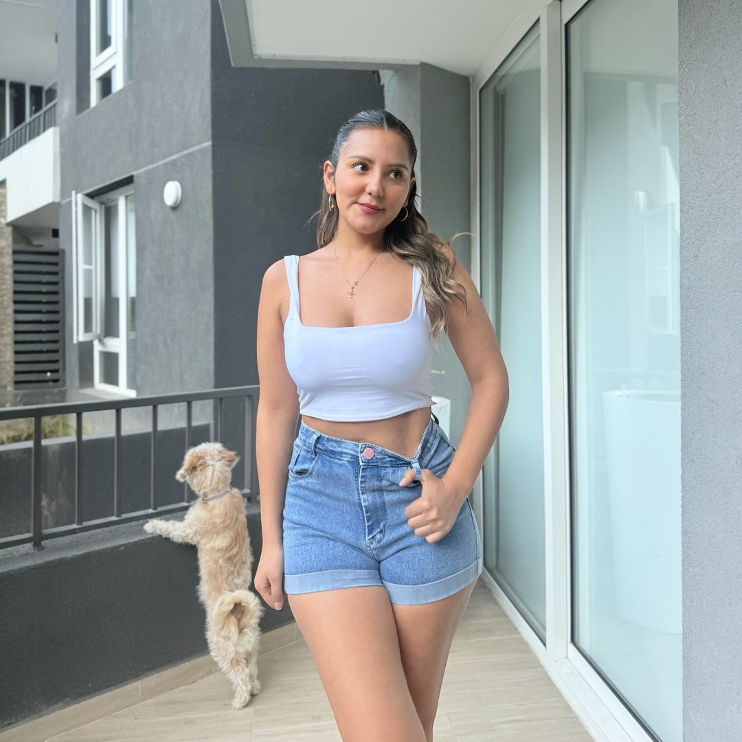 Shorts Caicó celeste