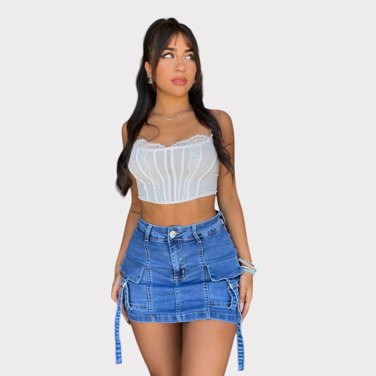 Falda shorts cargo