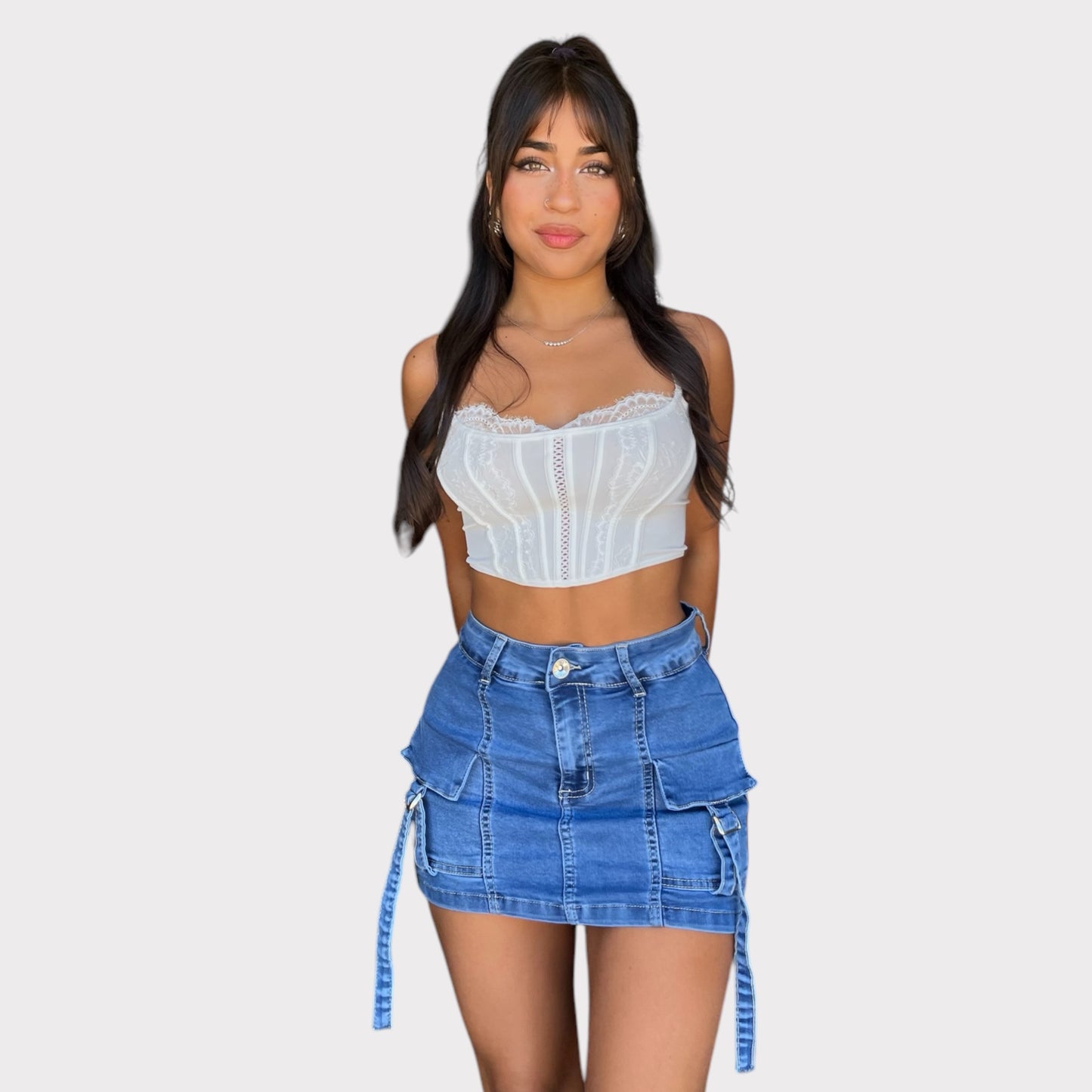 Falda shorts cargo