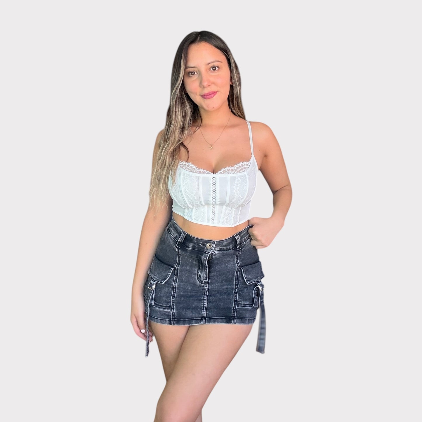 Falda shorts cargo