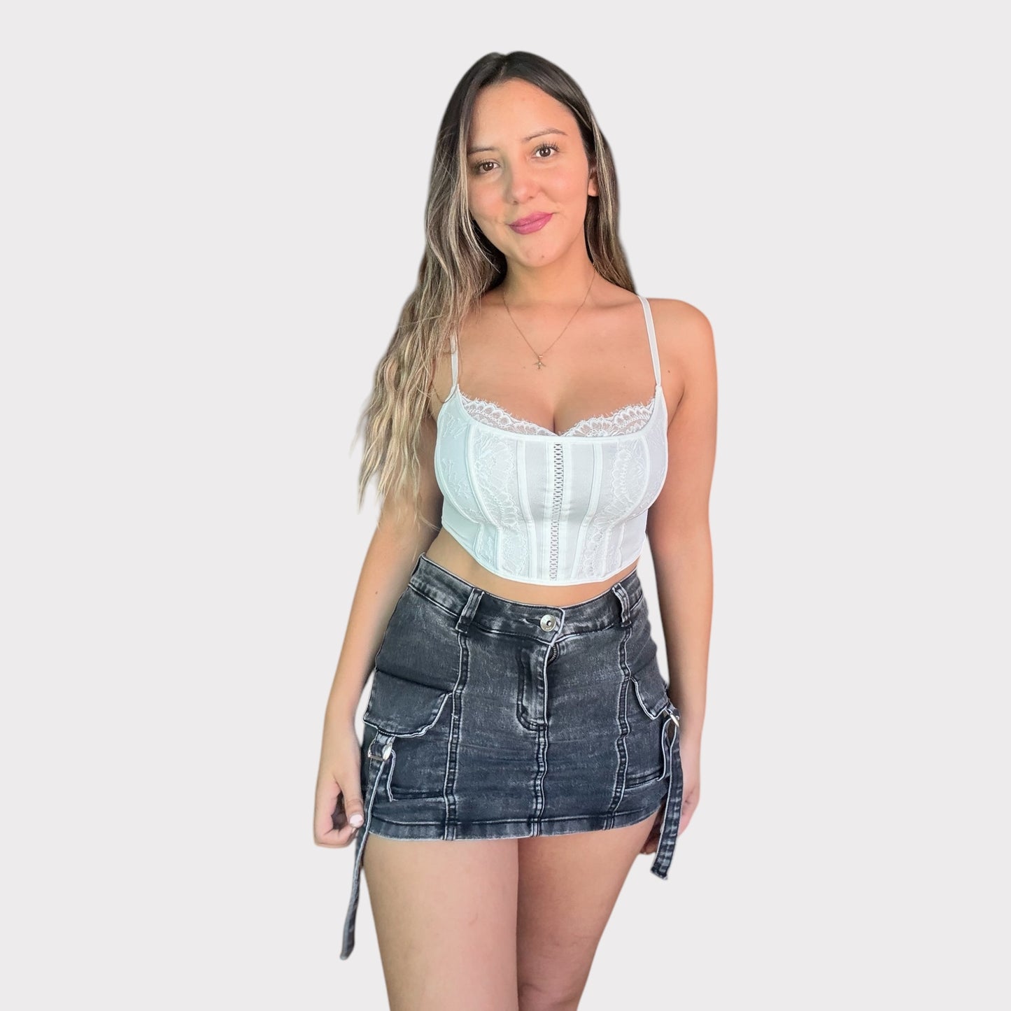 Falda shorts cargo