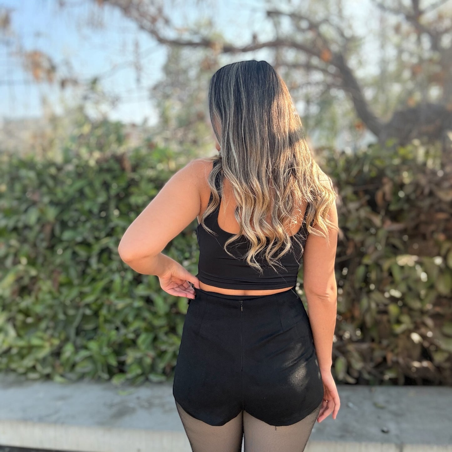 Falda shorts gamuza