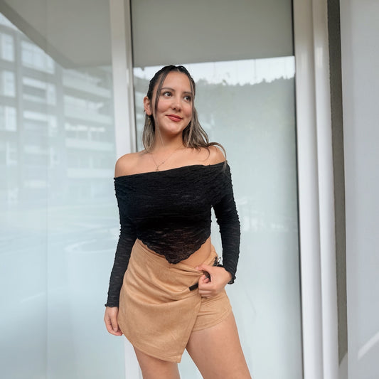 Falda shorts gamuza