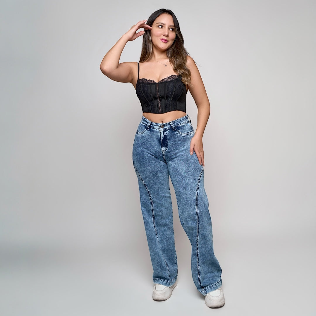 Boyfriend elasticado dobleV