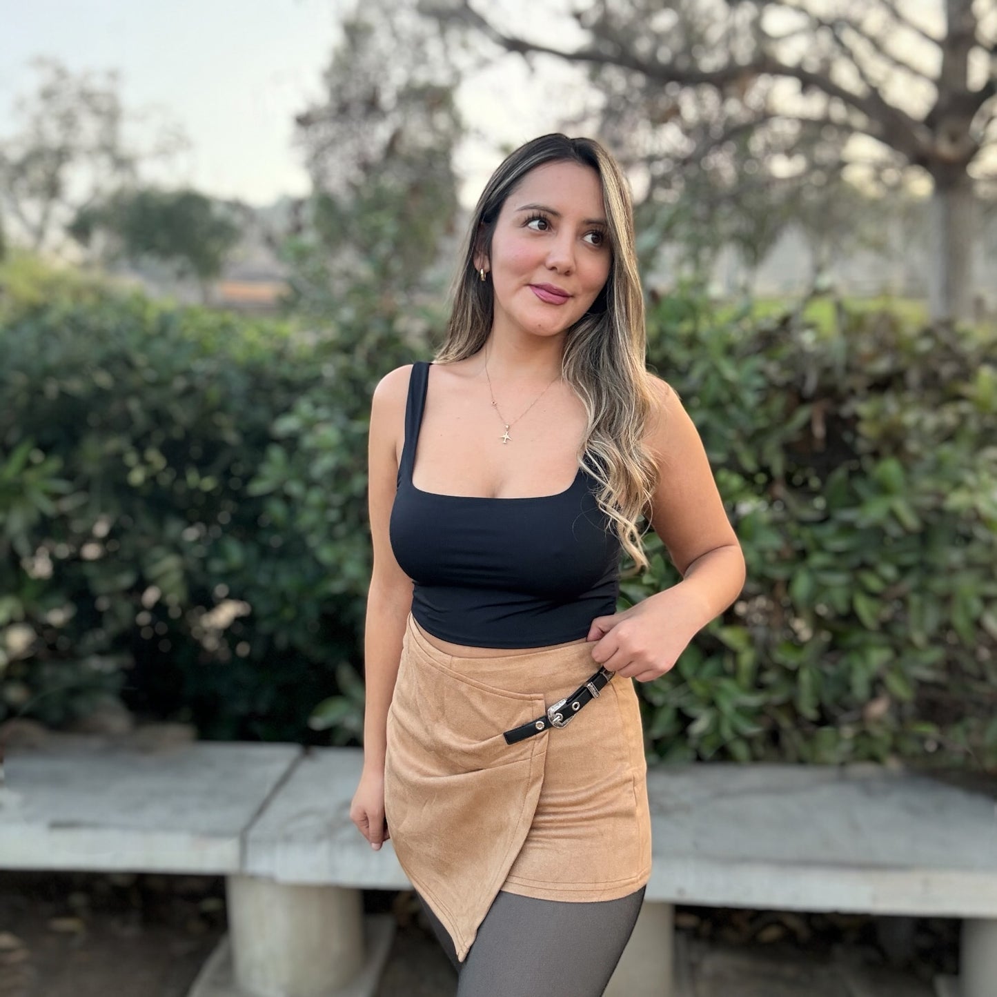Falda shorts gamuza
