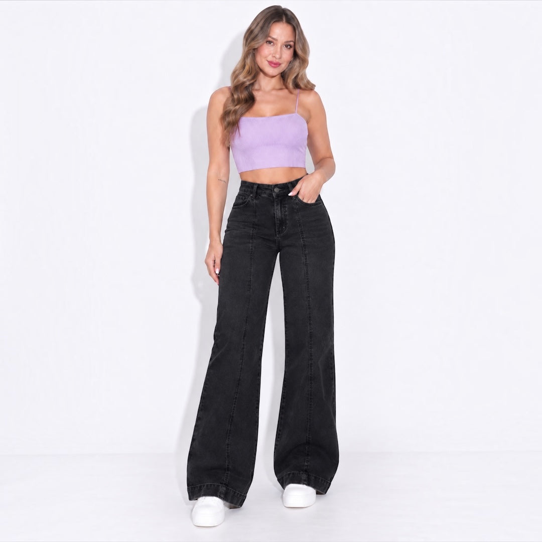 Wide Leg Luna Negro