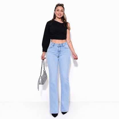 Jeans Nina Recto Push Up Celeste