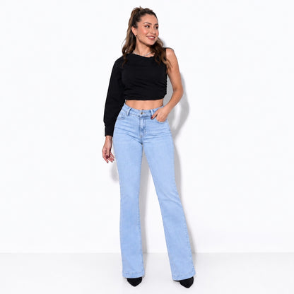 Jeans Nina Recto Push Up Celeste