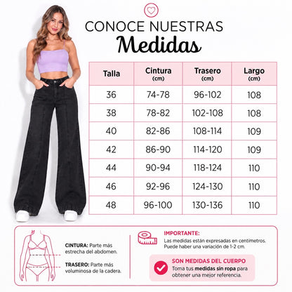 Wide Leg Luna Negro