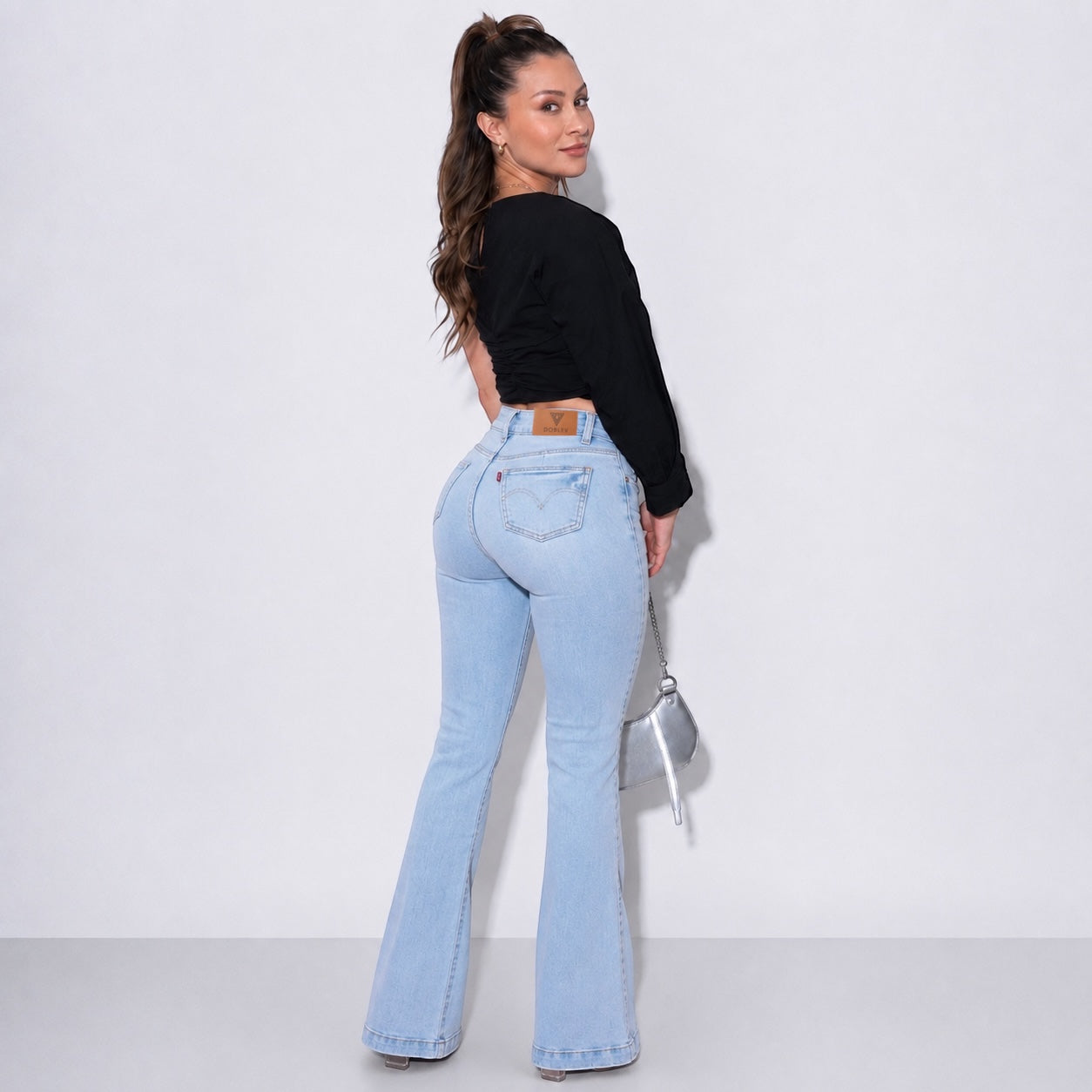 Jeans Nina Recto Push Up Celeste