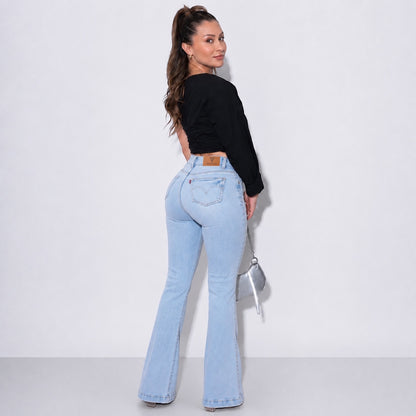 Jeans Nina Recto Push Up Celeste