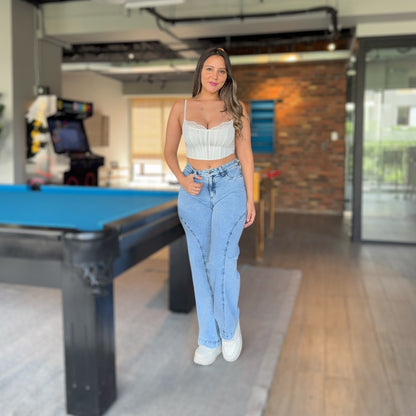 Boyfriend elasticado dobleV