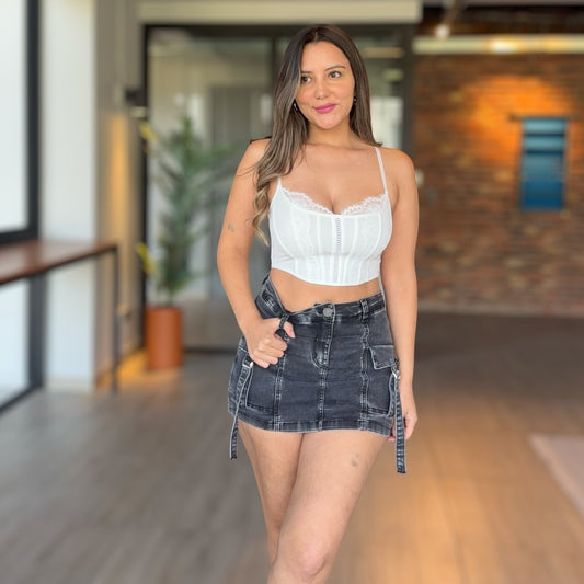 Falda shorts cargo