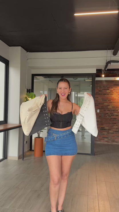 Falda shorts cinturón